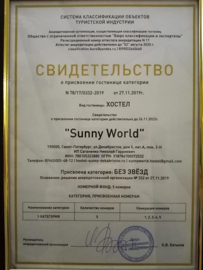 Гостиница Hostel Sunny World  Санкт-Петербург-7